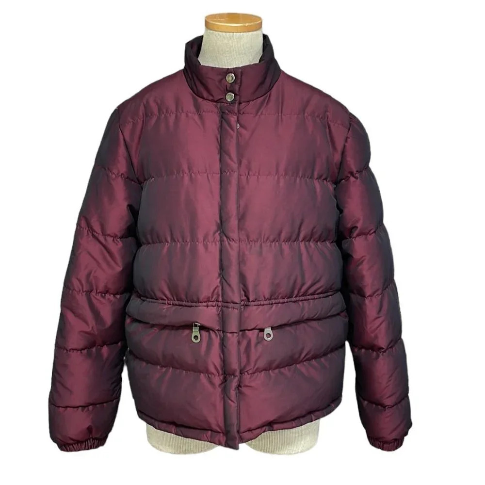 New York & Company Puffer Jacket Full Zip Purple Size Medium M